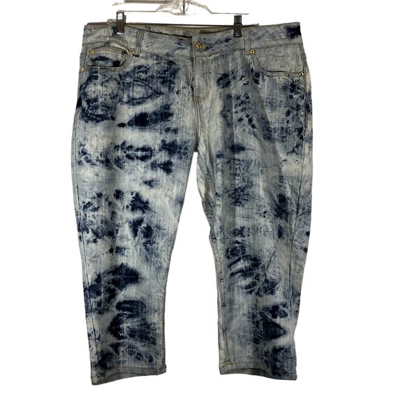 Coogi Women's Capri Jean Pants Size 20W Tie Dye = V - Picture 1 of 11